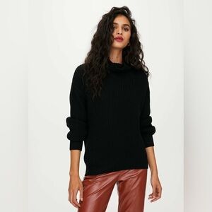 Aritzia Wilfred Montpellier Knit Turtleneck 100% Wool Size XS Oversized